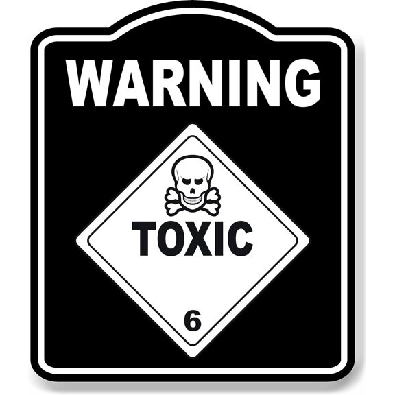 Warning Toxic Flammable Gas OSHA Danger BLACK Aluminum Composite Sign, 8.5"x10"