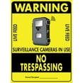 thumbnail image 1 of Warning Trail Surveillance Cameras in Use No Trespassing Sign Metal Tin Sign 8x12 Inches Caution Danger Safety Security Warning Notice Signs, 1 of 5