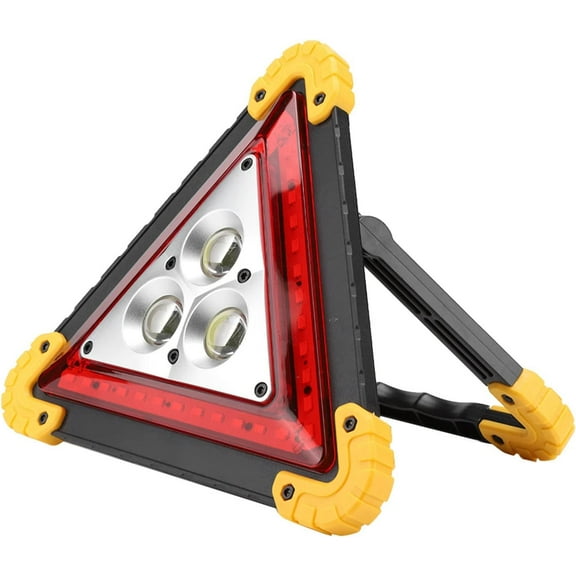 Warning Triangle Light, Waterproof Triangles Emergency Lights Rechargeable Road Flares Emergencies Multifunction Work Charging Safety Portable LED Lamp for Vehicle Breakdowns Accident Repairing