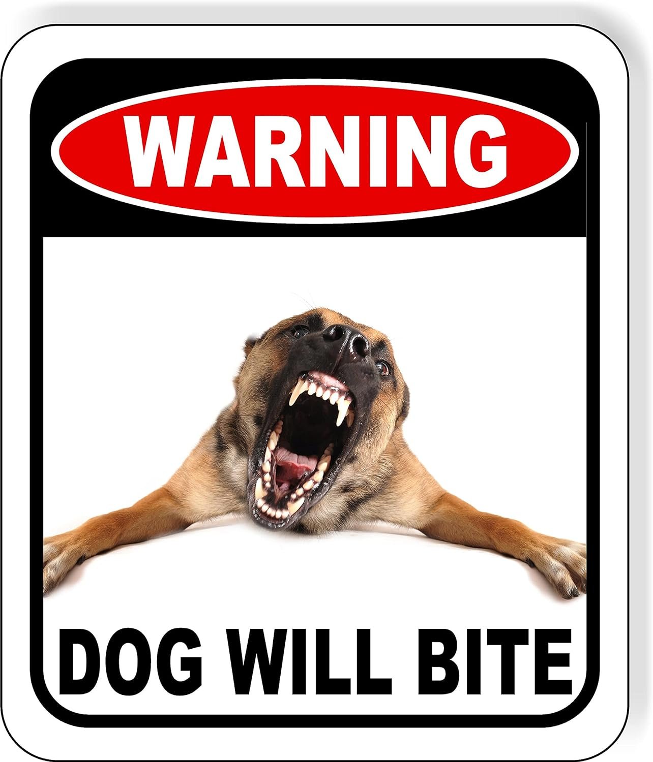 Keep Away From Fence Dog Will Bite Metal Sign – SBD044, 3 Sizes, USA Made Aluminum