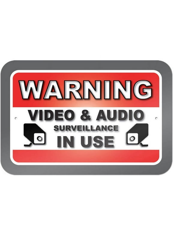 Warning Video And Audio Surveillance In Use Sign
