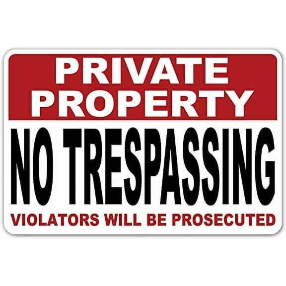 Warning Video Audio Surveillance | No Trespassing Protected 24 HR Cameras Private Property CCTV Stickers/Signs (4" x 6" Sticker, Private Property No Trespassing)