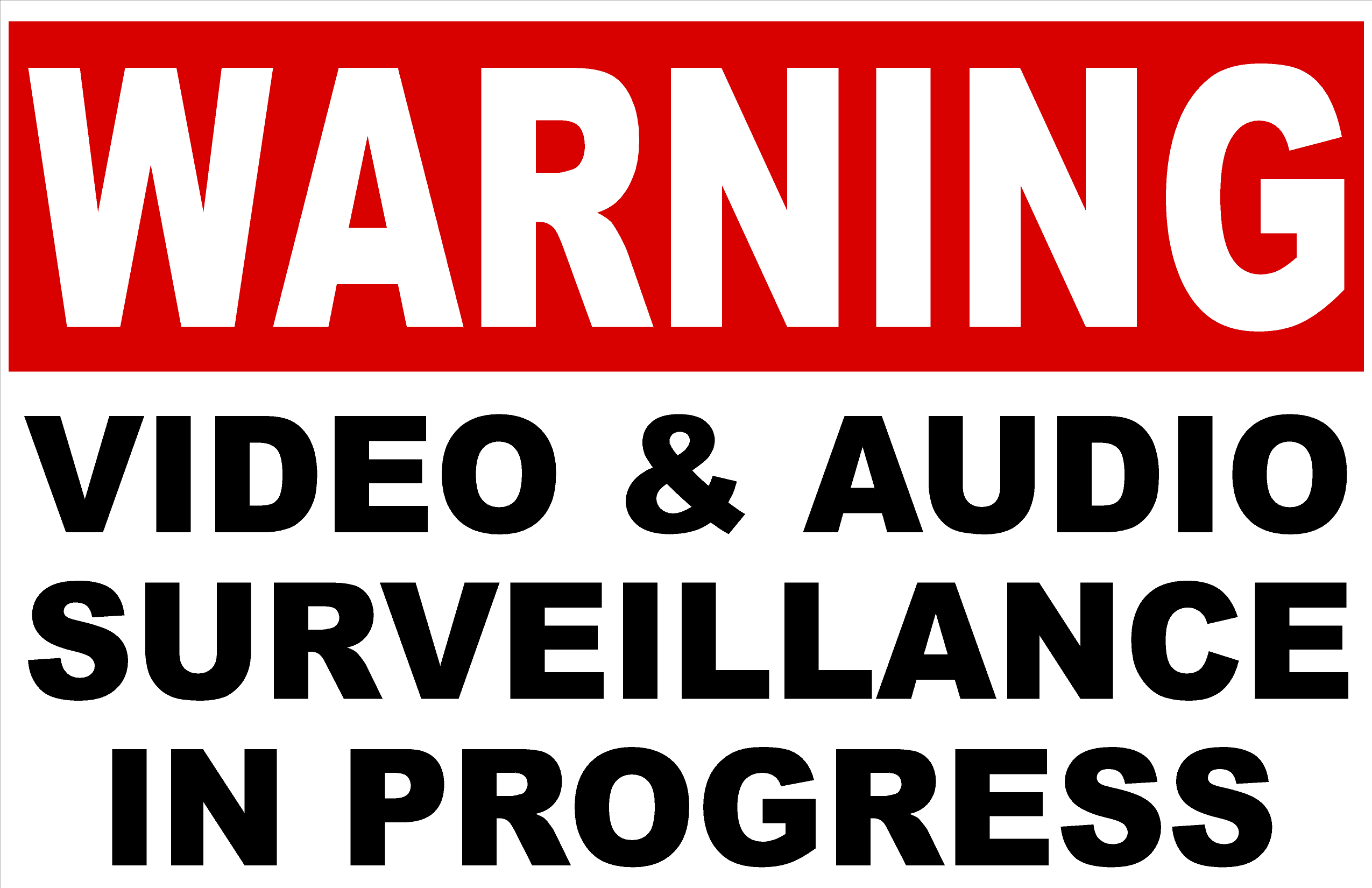 Warning Video & Audio Surveillance in Progress Sign - Walmart.com
