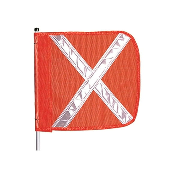 Warning Whip, HD, 8 Ft, Includes X Flag
