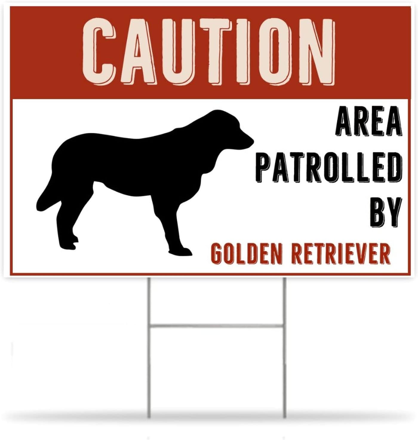 Hunde-Warnschild Border Collie – „Caution Area Patrolled“ Für Garten & Grundstück