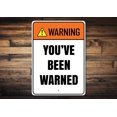 thumbnail image 1 of Warning Youve Been Warned Novelty Sign, Metal Wall Decor - 10x14 inches, 1 of 4