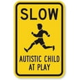 thumbnail image 1 of Warning sign Slow Autistic Child at Play with Road sign Business Sign 8X12 Inches Aluminum Metal Tin Sign Z0476, 1 of 5