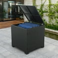 thumbnail image 1 of Waroom 100gal Outdoor Wicker Storage Deck Box, Waterproof Deck Bin with Lid(29x29x29inch), Black, 1 of 5