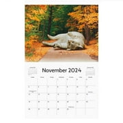 Waroomhouse 2024 Wall Calendar Hanging Calendar 2024 Funny Cat Butt Wall Calendar Exquisite Pattern Thick Sturdy Paper