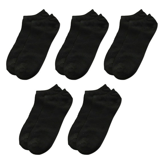 Waroomhouse 5 Pairs Simple Unisex Ankle Socks Women Men Low Cut Short Socks Anti-slid Athletic Running Casual Invisible Liner Socks