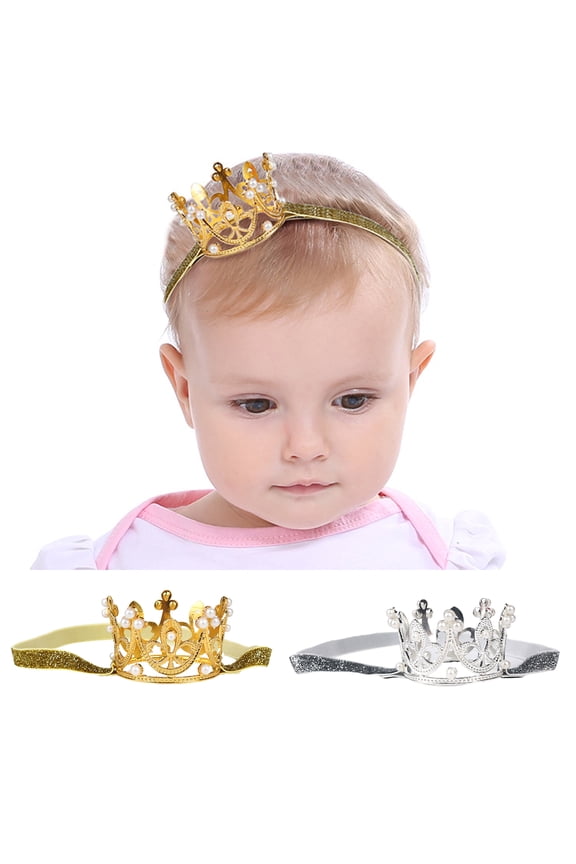 Baby Hairband Crown Shape Comfortable Dress-Up Photoshop Comfortable Baby Hair Band for Infant
