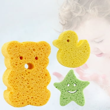 Waroomhouse Bath Sponge Cartoon Shape Skin-touch Soft Baby Shower Sponge for Newborn