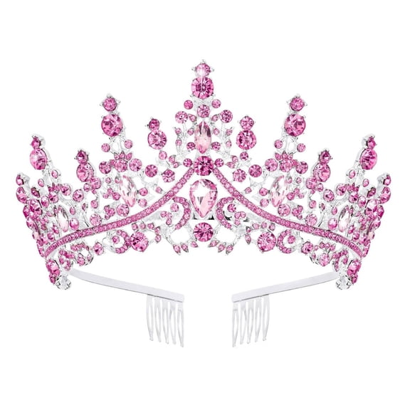 Waroomhouse Bridal Crown Tiara Princess Queen Fairy Bridal Headpiece Wedding Crown Alloy Rhinestone Birthday Party Prom Gift