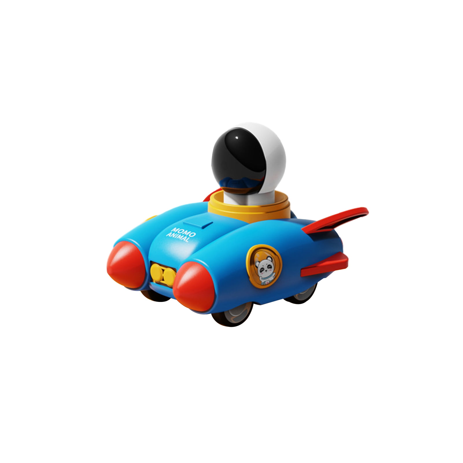 Waroomhouse Cartoon Rocket Push Pull Toy Rocket Toy Car for Kids ...