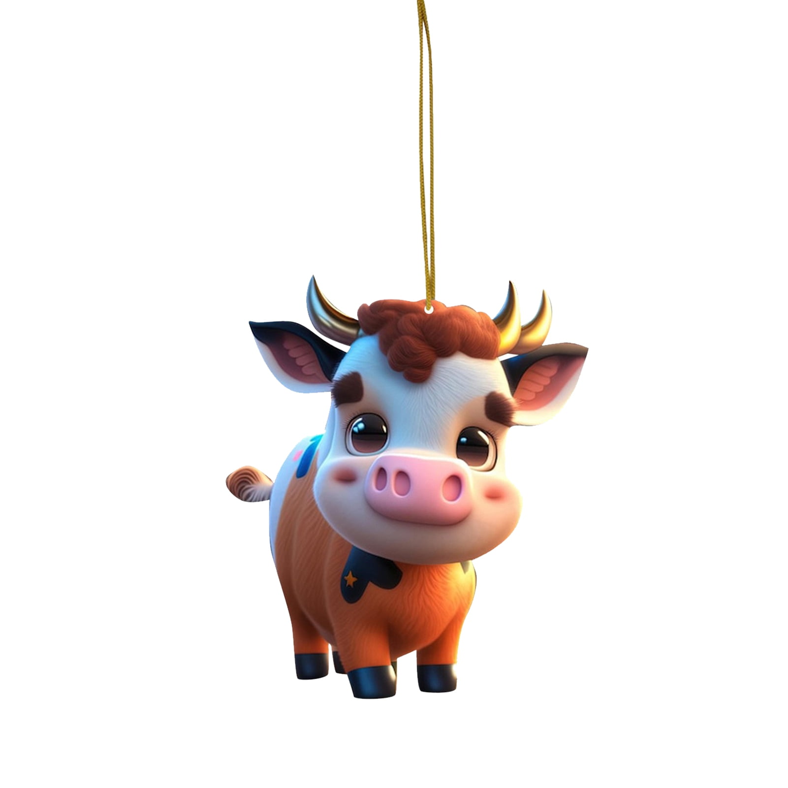 Waroomhouse Christmas Cow Ornament Cow Christmas Decoration Christmas