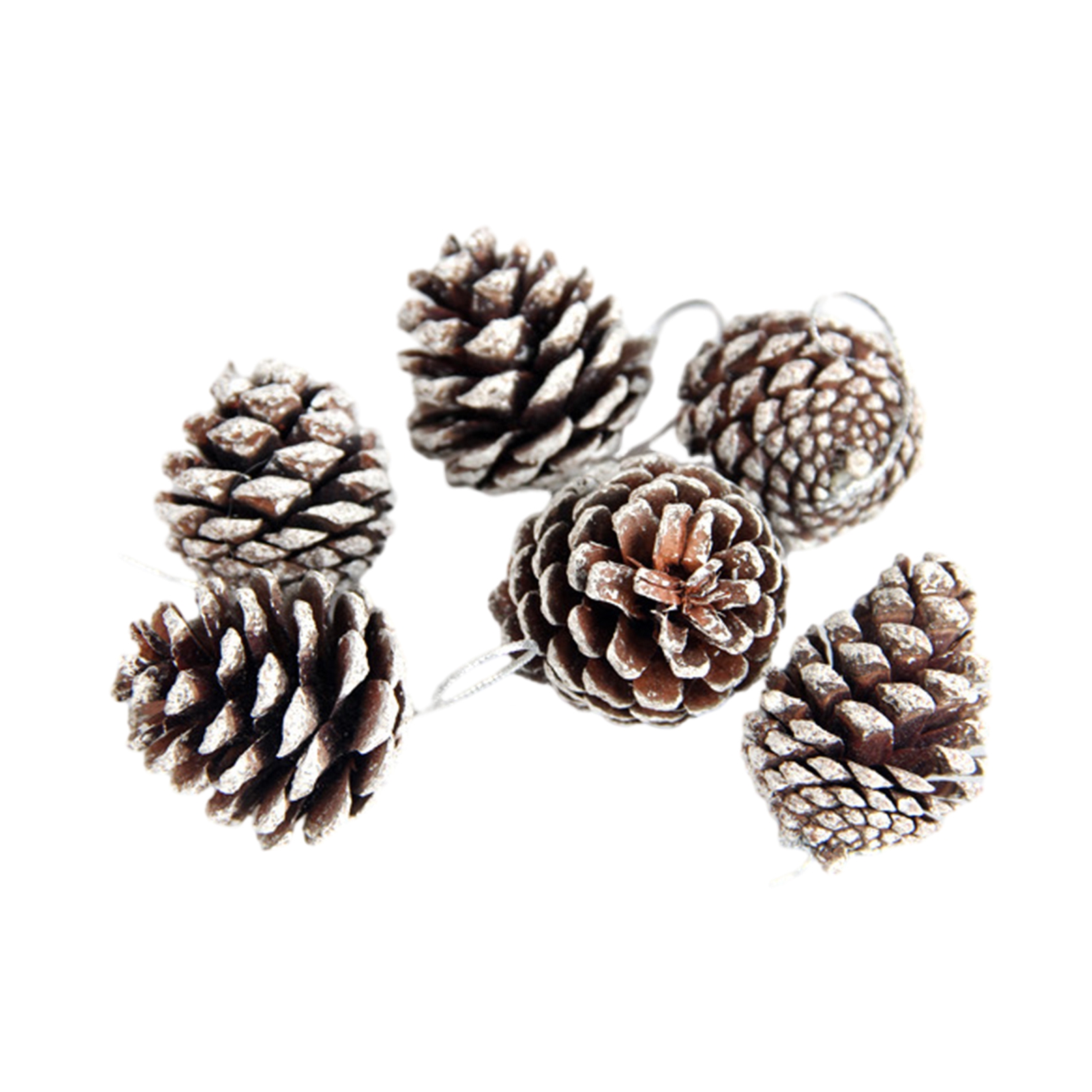 Waroomhouse Christmas Pine Cone Ornament Christmas Hanging Pendant Set of 6 Christmas Pine Cone