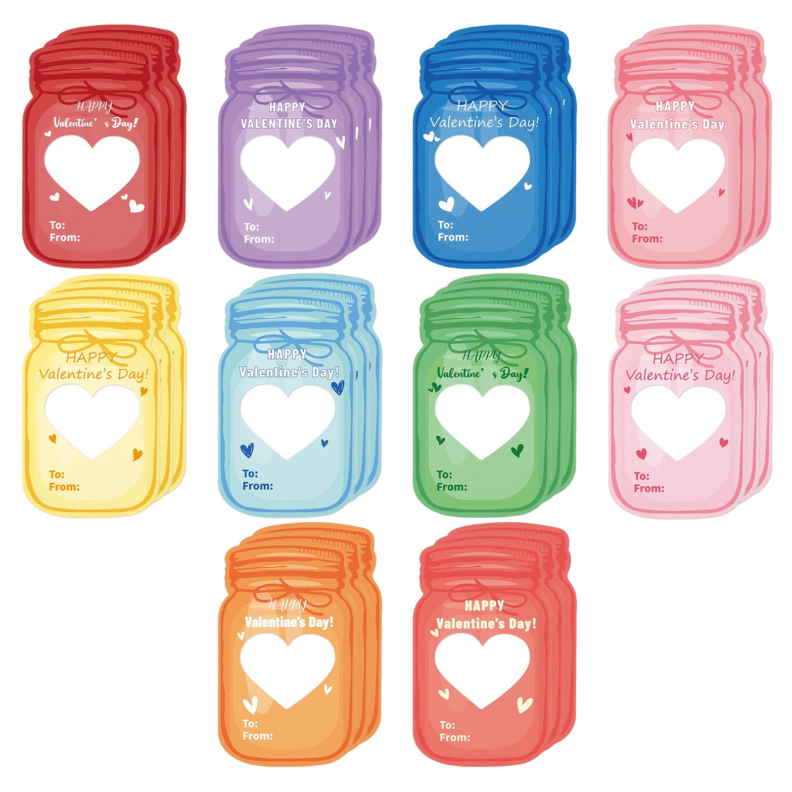 Waroomhouse Classroom Valentine Day Exchange Cards Kids Valentine Day