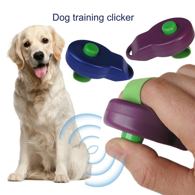 Waroomhouse Dog Training Clicker with Elastic Band Durable Dog Stop Barking Training Aid Tool Pet Supplies