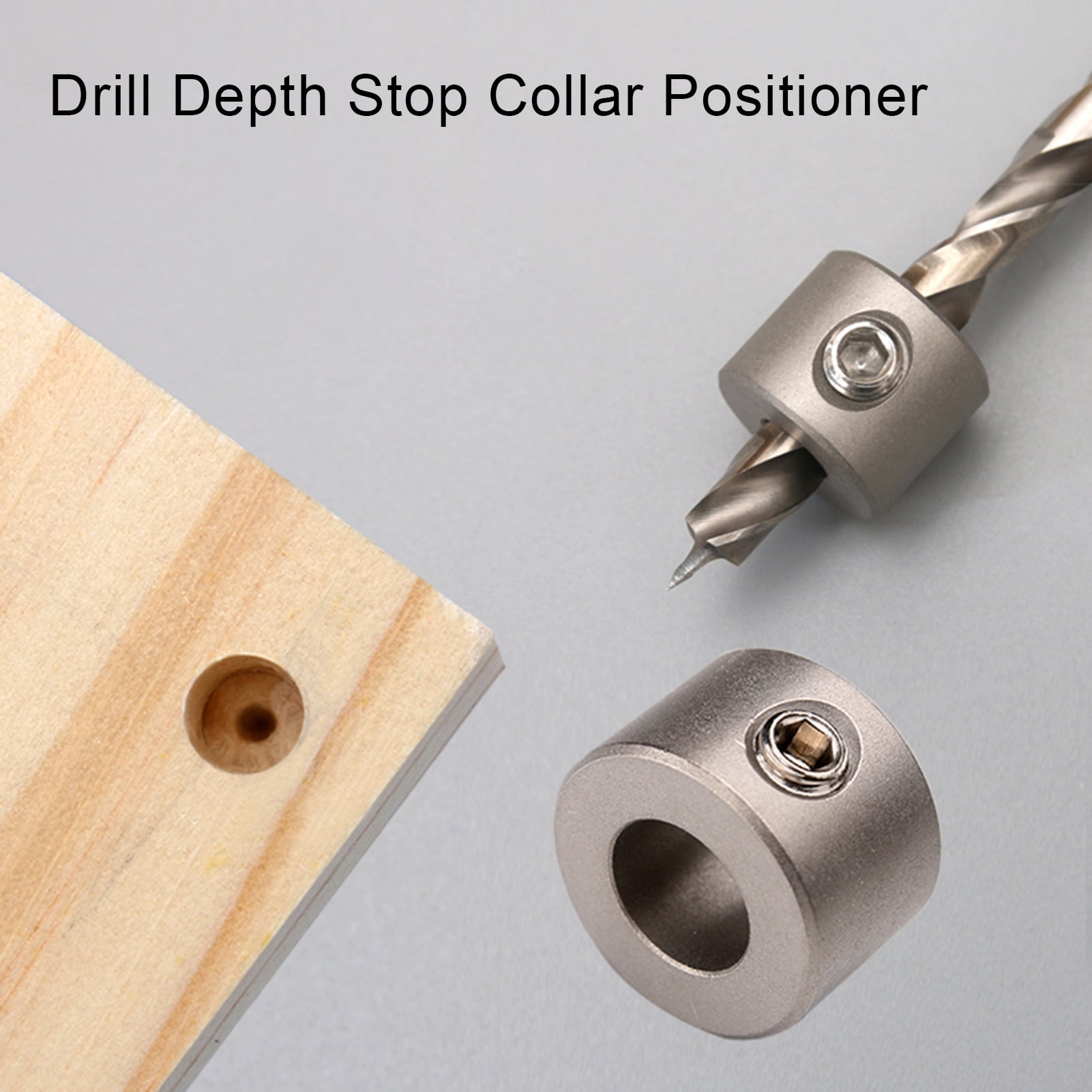 Waroomhouse Drill Depth Stop Collar 1 Set - 3-in-1, High Hardness ...