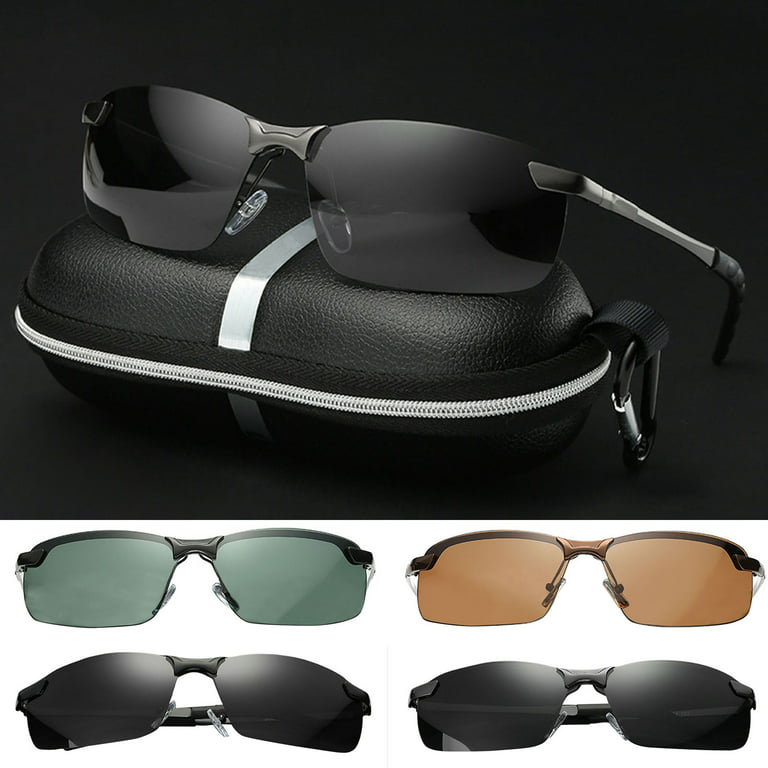 Waroomhouse Driving Sunglasses Day Night Dual Use Night-vision Polarized  UV400 Ultra-light Sun-resistant Adjustable Anti-UV Men Adults Driver  Glasses
