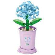 Waroomhouse Flower Building Toy Hand-eye Coordination Toy Flower Potted Plant Building Blocks Toy Diy Assembly Skills Training Educational Toy Boys Girls Children