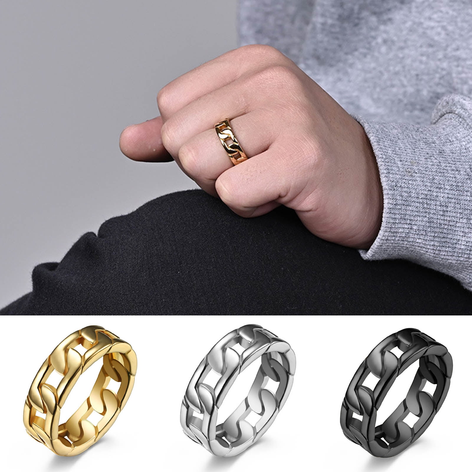 AD Red Stone Original Impon Finger Rings For Men Daily Wear FR1073