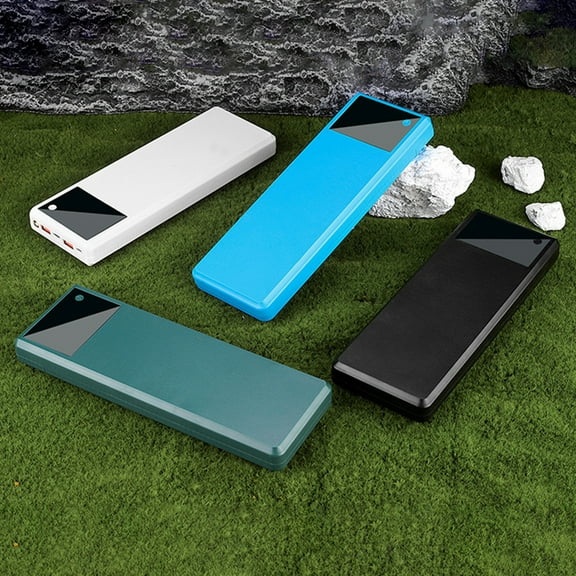 Waroomhouse LED Digital Display Dual USB Outputs Solderless Power Bank Shell 10x18650 Batteries Portable Charger Case for Smart Phone