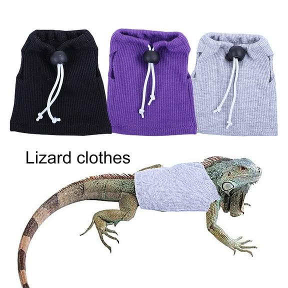 Waroomhouse Lizard Clothing Sleeveless Breathable Buckle Adjustment Dress Up Lizard T-Shirt Vest Top Pet Clothes Daily Wear