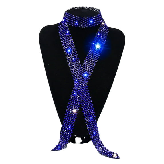 Waroomhouse Men Club Tie Exquisite Men Tie for Dance Stage Show Parties Adjustable Lightweight Sparkling