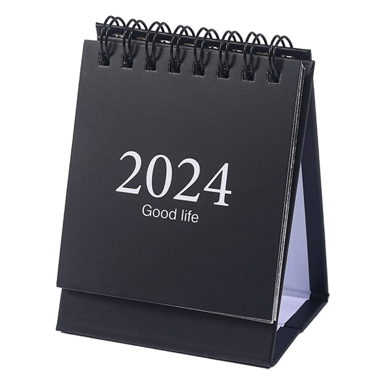 Waroomhouse Mini Calendar with Metal Ring Binding Desk Calendar 2024