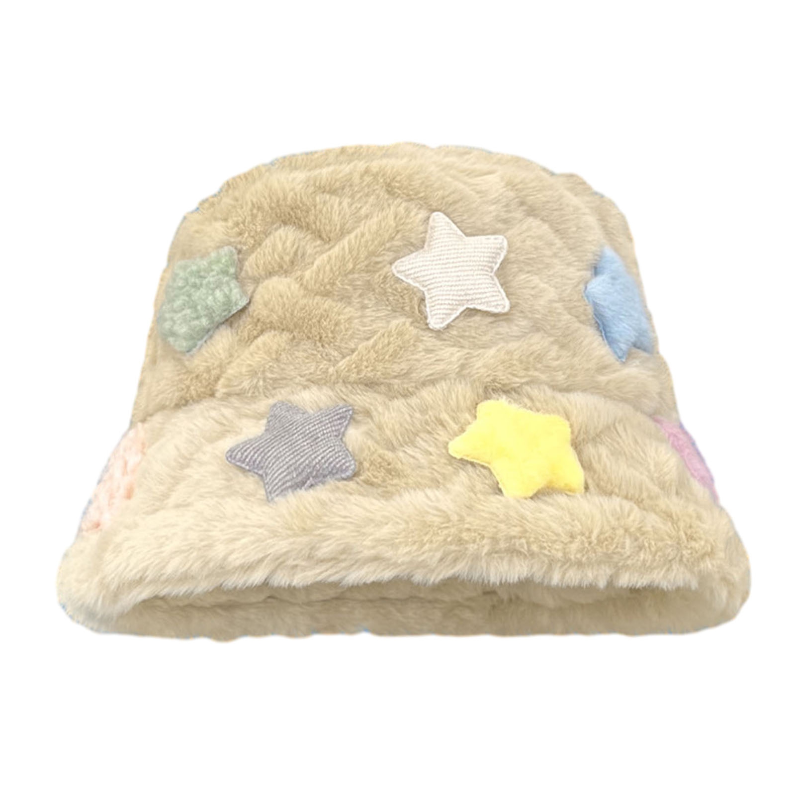PLUSH FISHERMAN HAT IN CAMEL BEIGE RABBIT FUR 426097