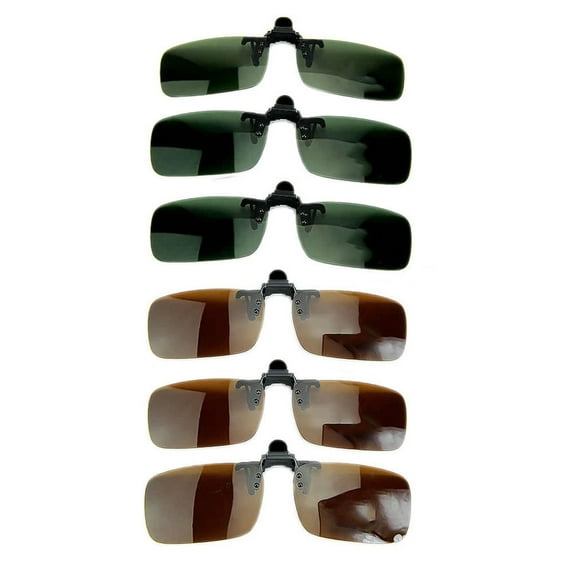 Waroomhouse Polarized Lens Anti Glare UV Block Clip-on Flip-up Sunglasses Driving Glasses
