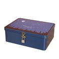 thumbnail image 1 of Waroomhouse Retro Pattern Tin Container 1 Set Tin Box with Lock Key Vintage Style Jewelry Storage Case for Home, 1 of 8