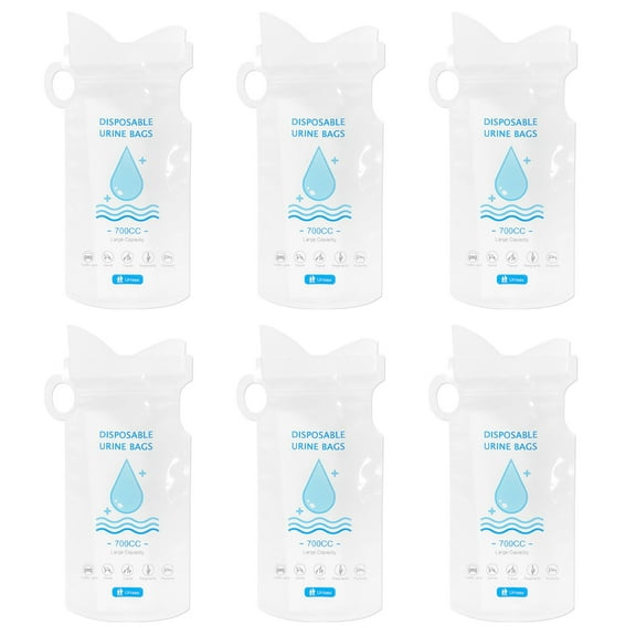Waroomhouse Sealing Zipper Urine Bag 700ml Disposable Urine Bag Leakproof Portable Travel Self-driving Car Traffic Jam Camping Men Women Pee Vomit Emergency Pouch