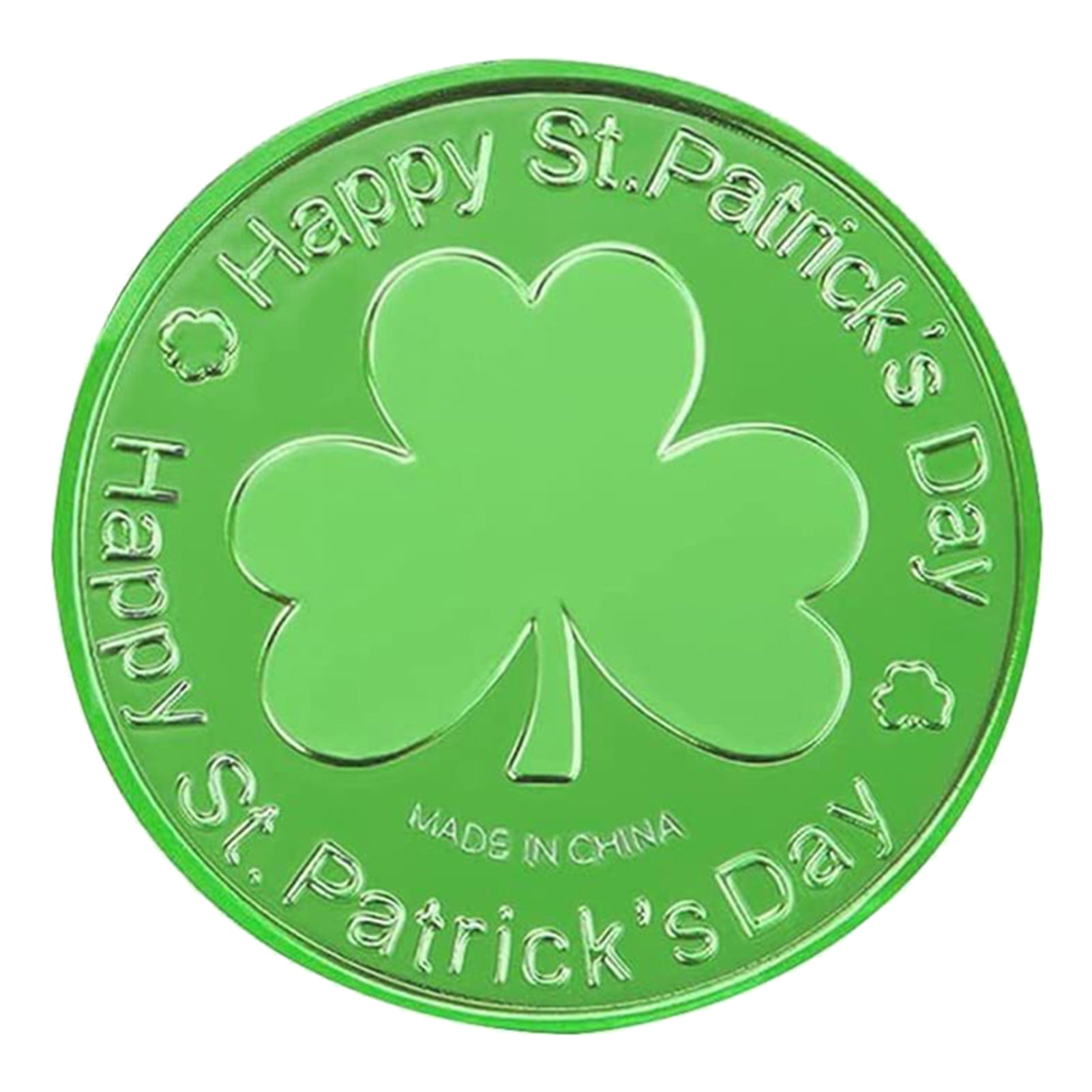 Waroomhouse Shamrock Pattern Coins Day Coins 100 Pcs Clover Golden Coin ...