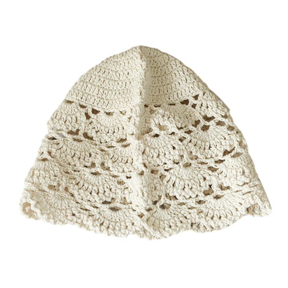 Waroomhouse Soft Women Hat Ladies Elastic Hat Stylish Ladies Hat Soft Breathable Decorative Women's Beanie with Hollow Out Lace Design Perfect for Summer Winter