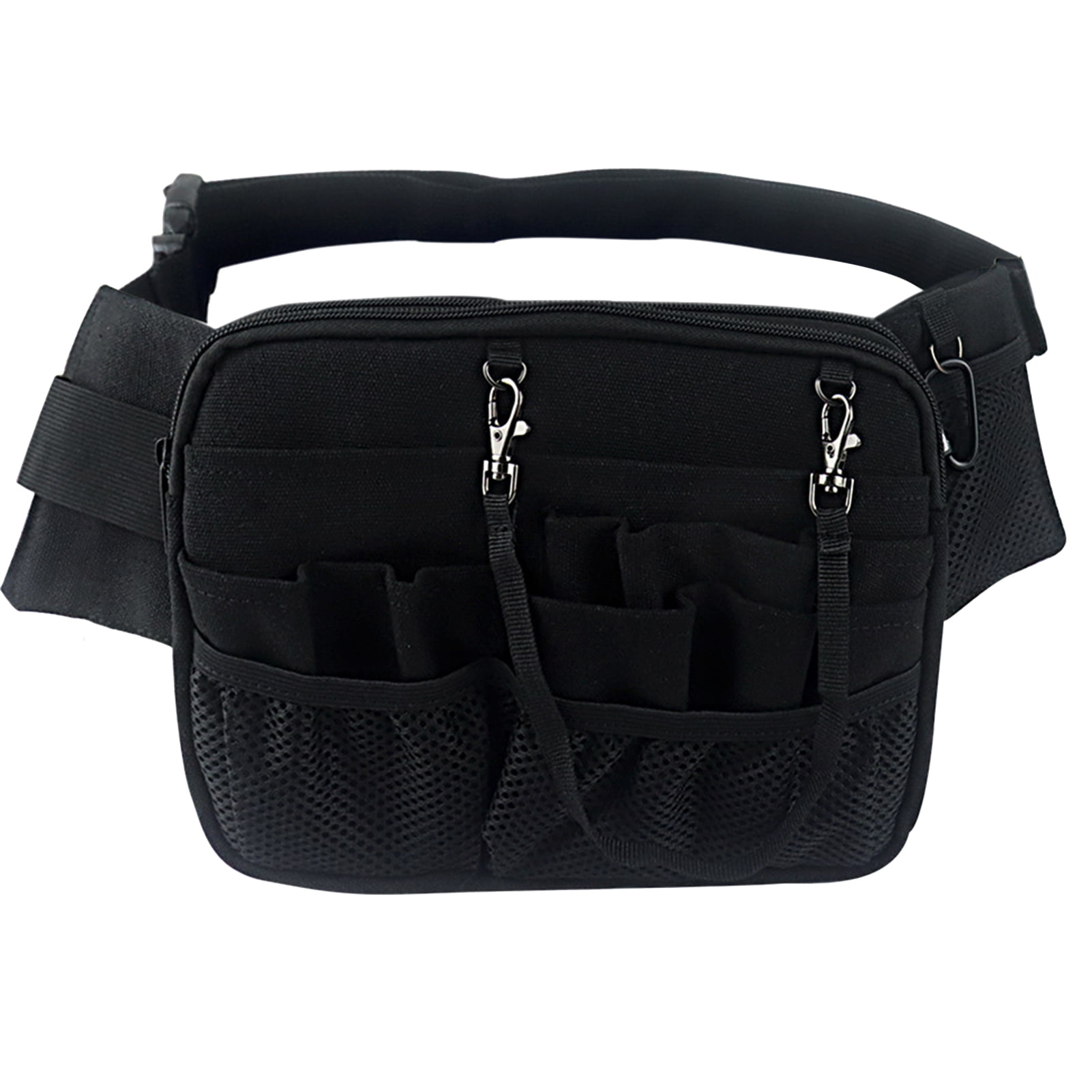 Verpleegkundige Organizer Riem Fanny Pack 13-Pocket Heuptas Pouch Case voor Medische Schaar Care Kit Tool, Zwart, Medium