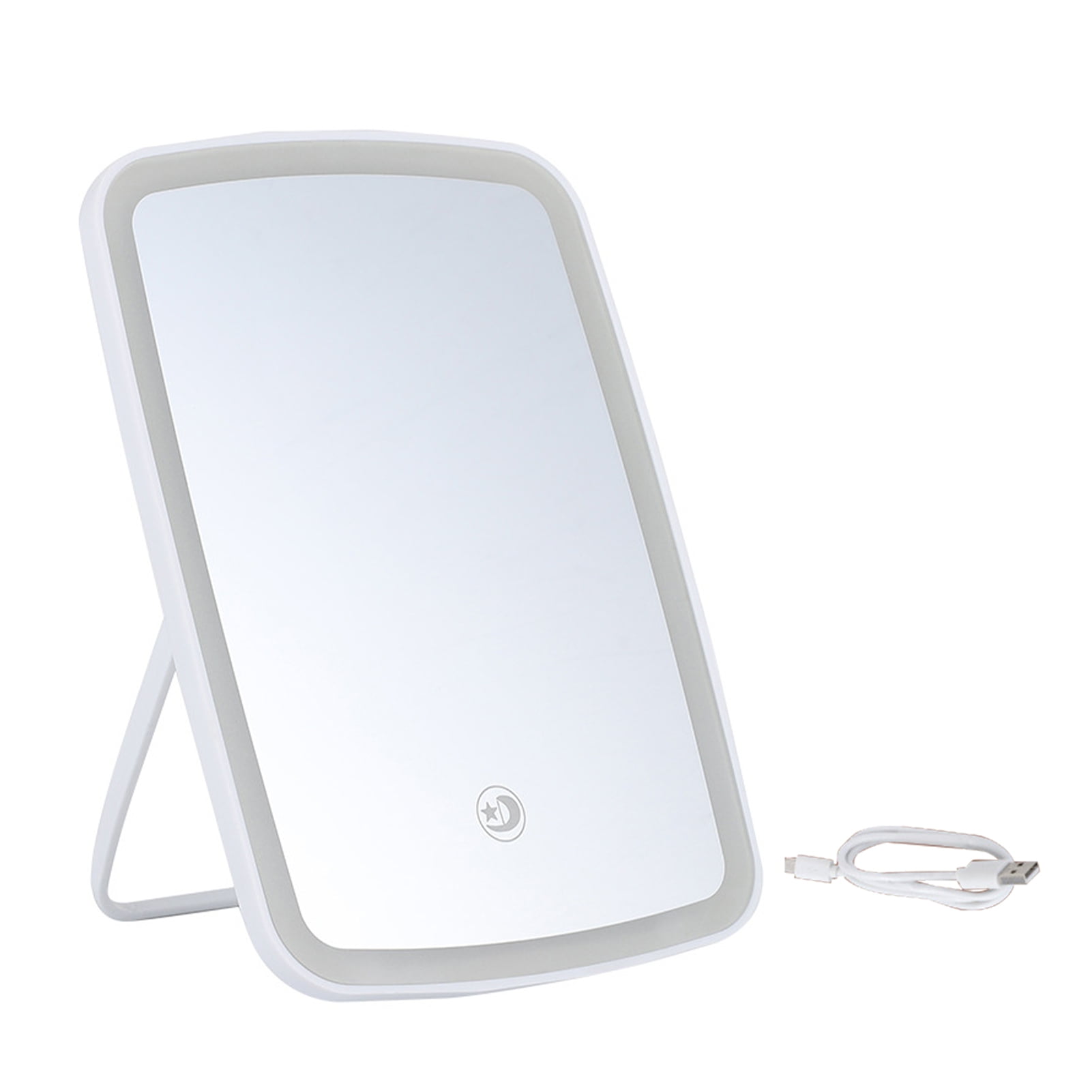 Waroomhouse Vanity Mirror with Three Light Modes Foldable Portable