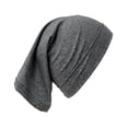 thumbnail image 1 of Waroomhouse Winter Men Knitted Hat Stretchy Single Layer Solid Color Ear Hip Hop Slouchy Scalp Hat Hollow Beanie Outdoor Piled Skullcap, 1 of 8
