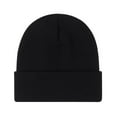 thumbnail image 1 of Waroomhouse Winter Unisex Knitted Hat Stretchy Folded Brim Thickened Solid Color Ear Protection Warm Daily Wear Cap Outdoor Skiing Skating Headwear, 1 of 8