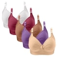 thumbnail image 1 of Warop 5-Pack Women's Traditional Thin Molded Cup Bras for Daily Wear and Everyday Comfort, 1 of 6