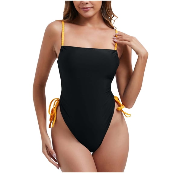 Warop One-Piece Swimsuit for Women, Solid Color with Removable Bra Pads and Backless , Slimming and Monokini for Beach and Pool