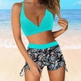 thumbnail image 1 of Warop Vintage Swimsuit for Women, Halter 2-Piece Swimsuit with Boyshorts, Quick-Dry Swimwear Set for Beach and Pool, 1 of 4