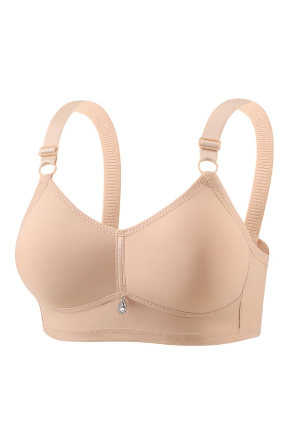 Wirefree Bras for Women, Thin & Comfortable with Fixed Cups, Push-Up & Breathable for Daily Wear