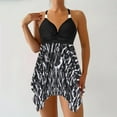 thumbnail image 1 of Warop Women Large Print 2-Piece Swimsuit, Ruched Tummy Control Bottom for Flattering Beach Look, 1 of 6