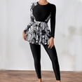 thumbnail image 1 of Warop Women's 2 Piece Printed Surf Suit,Long Sleeve Long Pants Tight Conservative Diving Swimwear, 1 of 8