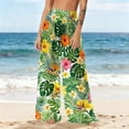 thumbnail image 1 of Warop Women's Bohemian Chiffon Pants, Printed Lightweight Sun Protection Wide Leg Beach Cover-up Pants for Vacation and Summer, 1 of 7