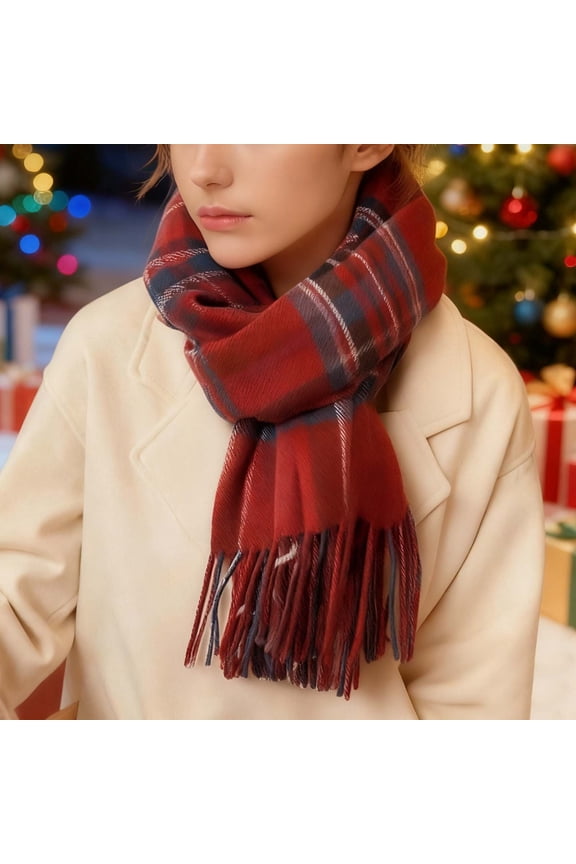 Women's Colorful Scarf, Thickened Warm Winter Fashion for Daily Use and Outdoor Activities