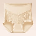 thumbnail image 1 of Warop Women's Cotton Shapewear Panties, Tummy Control Butt Lifting Full Coverage Seamless High Waist with Lace Trim and Embossed Design for Everyday Comfort, 1 of 3