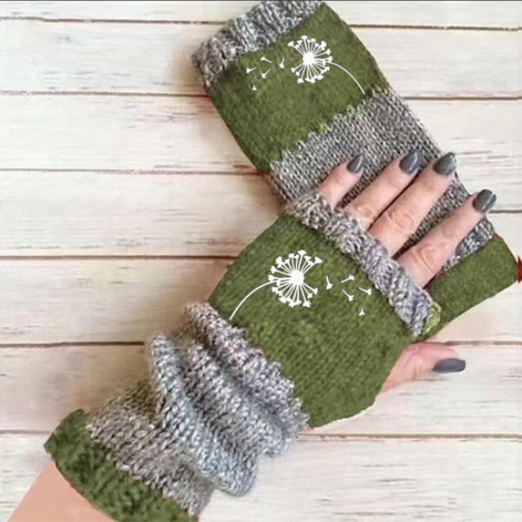 Warop Women's Embroidered Thermal Gloves, Insulated Winter Gloves for Outdoor Activities